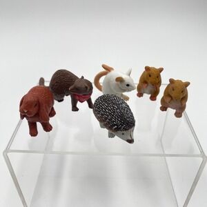 Safari‎ Ltd Pets Hedgehog Bunny Mouse Hamster Figures Set 6 ToyS